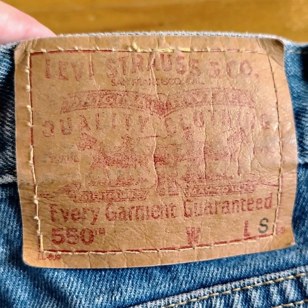 VTG Levis 550 Relaxed Fit Tapered Leg Jeans Womens 10 MIS‎ S Med Wash Blue Denim